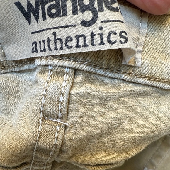 Wrangler Tan Straight Fit Jeans Lightweight Denim Men’s Sz 38x30 - Picture 11 of 13